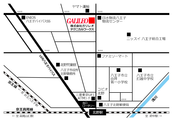ガリレオテクニカルワークス地図