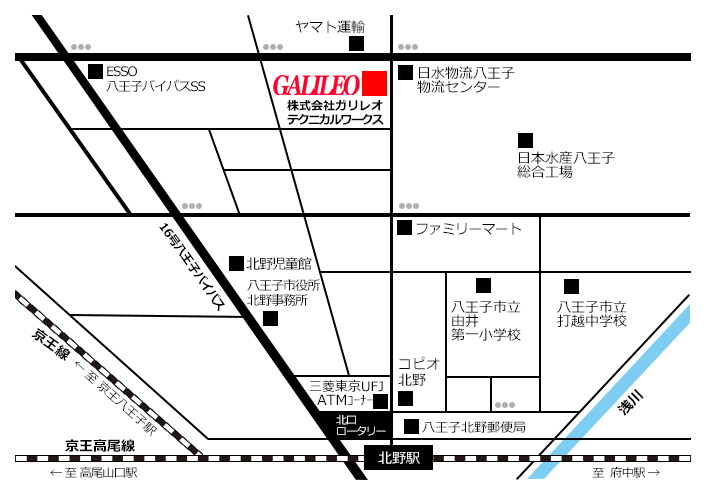 ガリレオテクニカルワークス地図