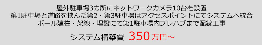 駐車場防犯カメラ導入事例システム費
